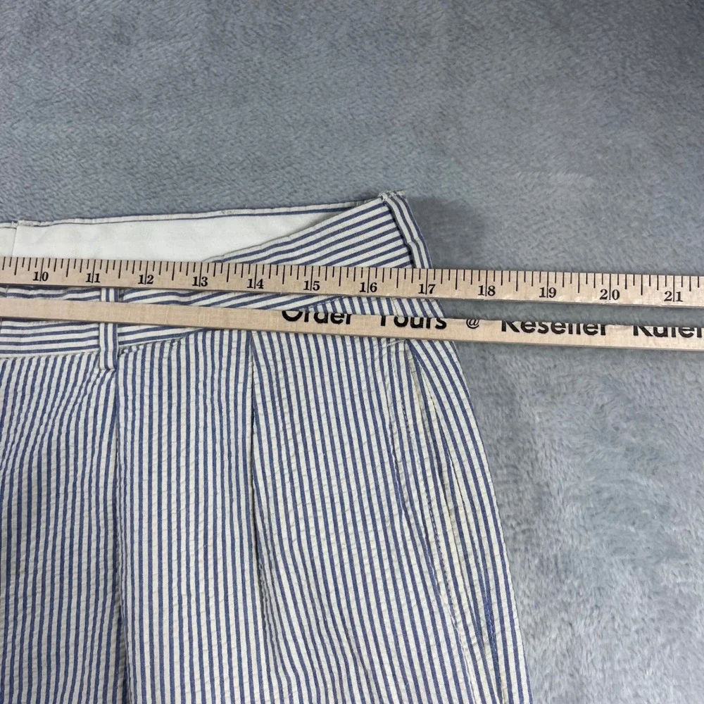 Polo Ralph Lauren Mens 34x34 Blue Seersucker Pleated Pants 4820809RG